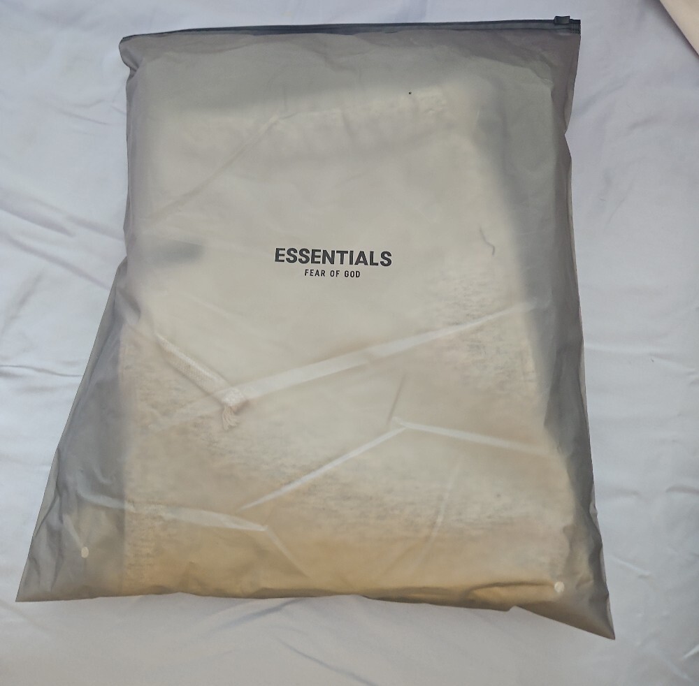 Essentials Light Oatmeal Drawstring Sweatpants - Picture 4 of 4